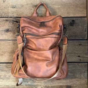 Faux Leather Backpack